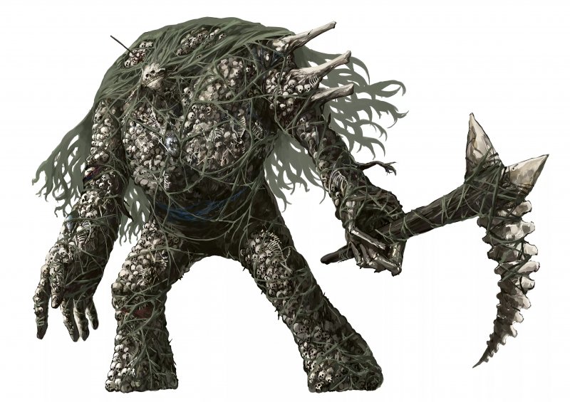 Il Titano di Crani, il primo mostro che Ira si ritroverà ad affrontare in Dark Souls Redemption