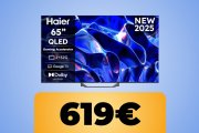 Televisore Haier QLED 4K da 65" in sconto al minimo storico: ideale per chi ama film e videogiochi