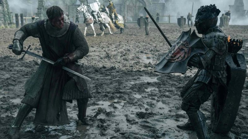 Gli scontri nel fango sono davvero intensi in A Knight of the Seven Kingdoms