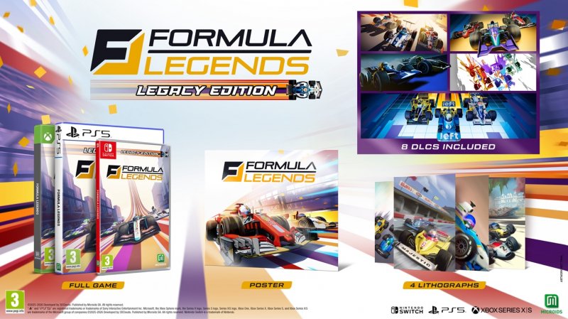 L'edizione fisica di Formula Legends