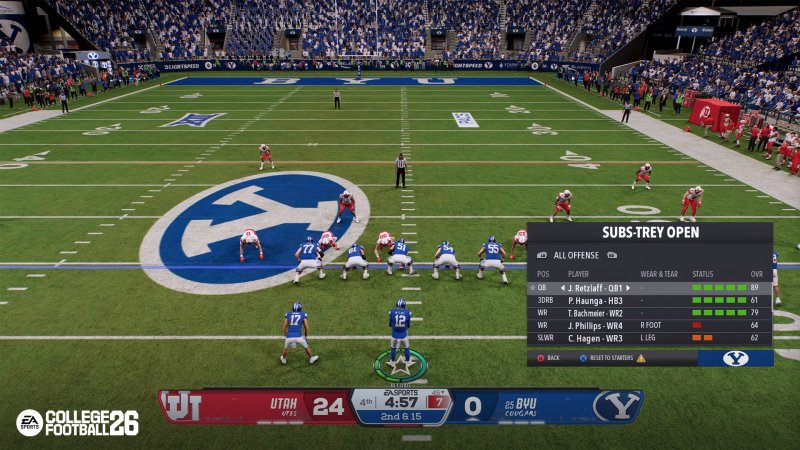 Un momento di gioco in EA Sports College Football 26