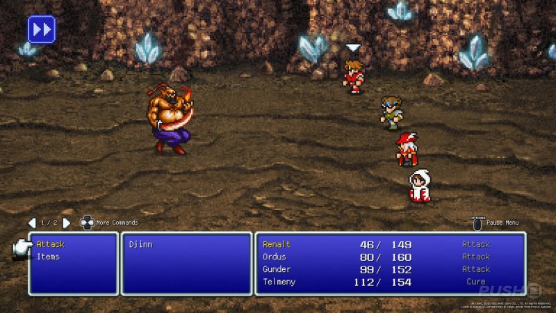 Un combattimento in Final Fantasy 3