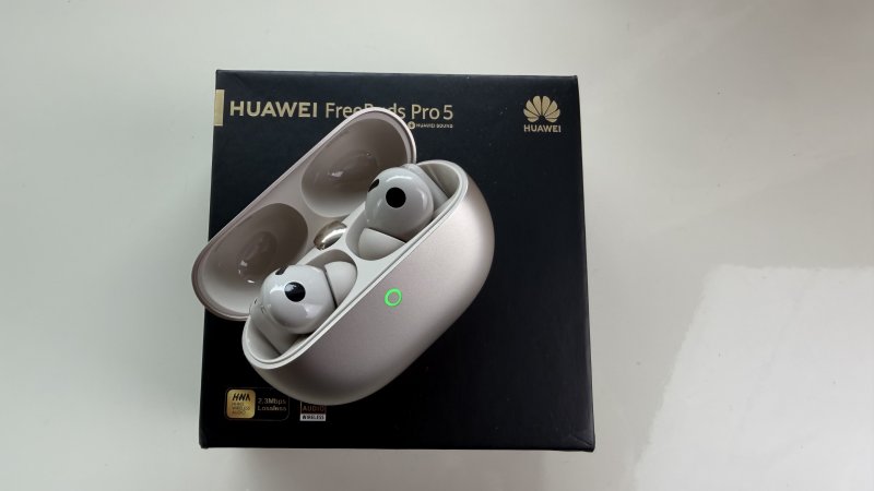 Gli Huawei Freebuds Pro 5 all'interno della custodia