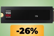 L'SSD 9100 Pro di Samsung con dissipatore di calore è compatibile con PC e PlayStation 5 ed è in promozione su Amazon