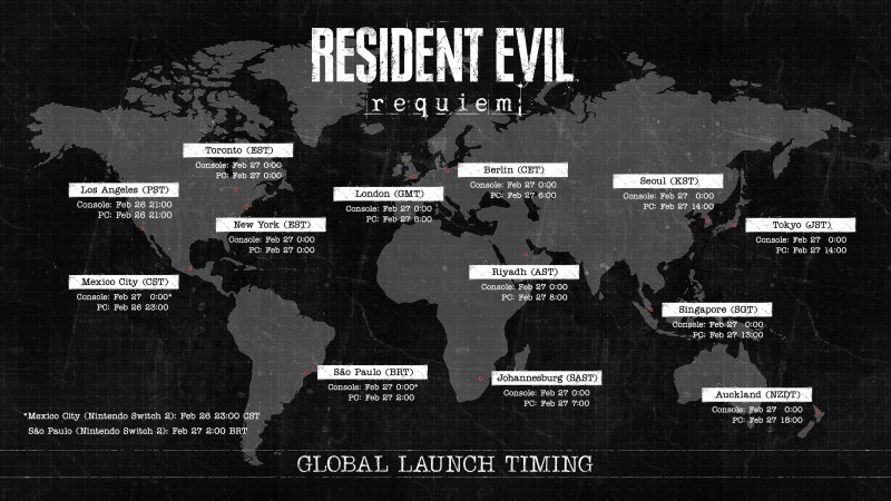 Mappa con gli orari di sblocco di Resident Evil Requiem