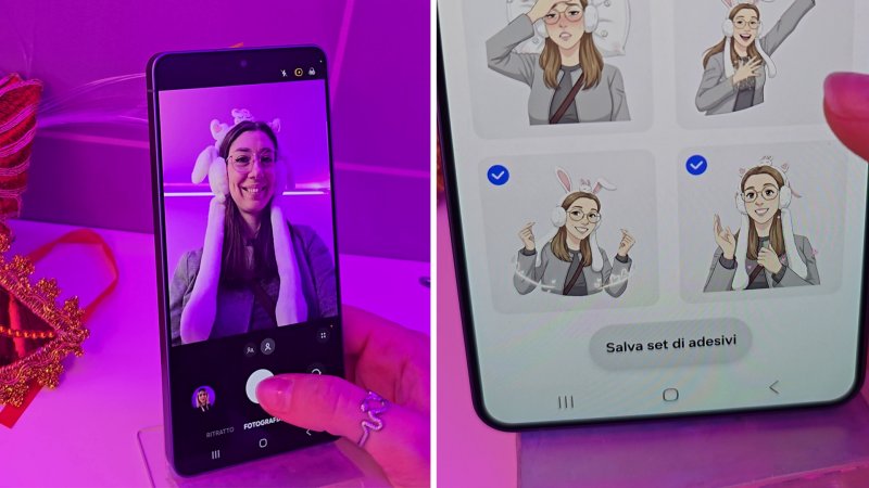 Esempio di Sticker in stile anime generati a partire da un selfie