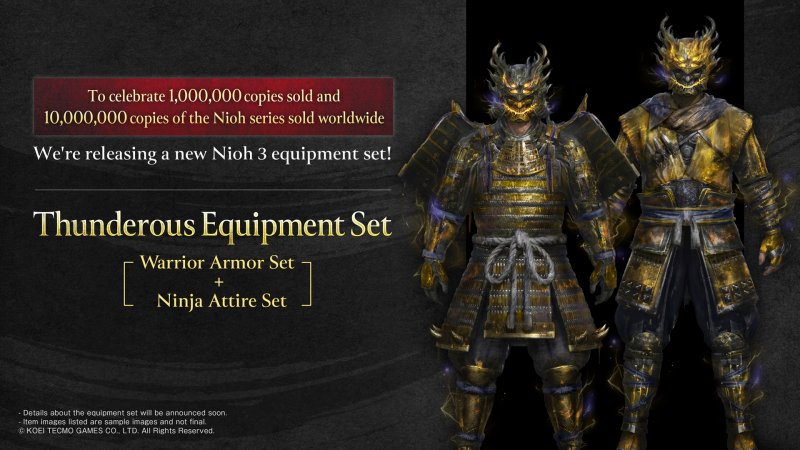 Il set bonus in arrivo per tutti i giocatori di Nioh 3