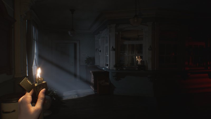 I raggi di luce che si propagano dalla finestra, ma soprattutto il riflesso quasi perfetto di Grace sul vetro di fronte a lei: innegabilmente dover rinunciare al path tracing potrebbe essere un vero peccato