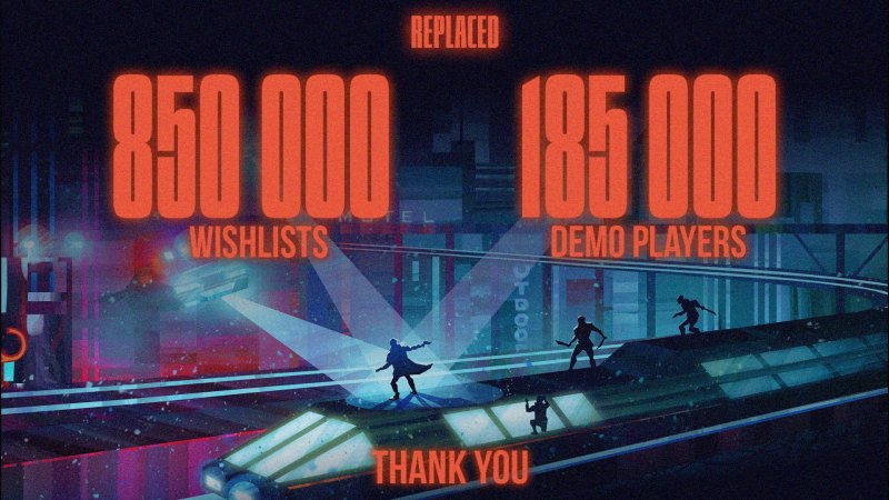 La grafica con i numeri della demo di Replaced