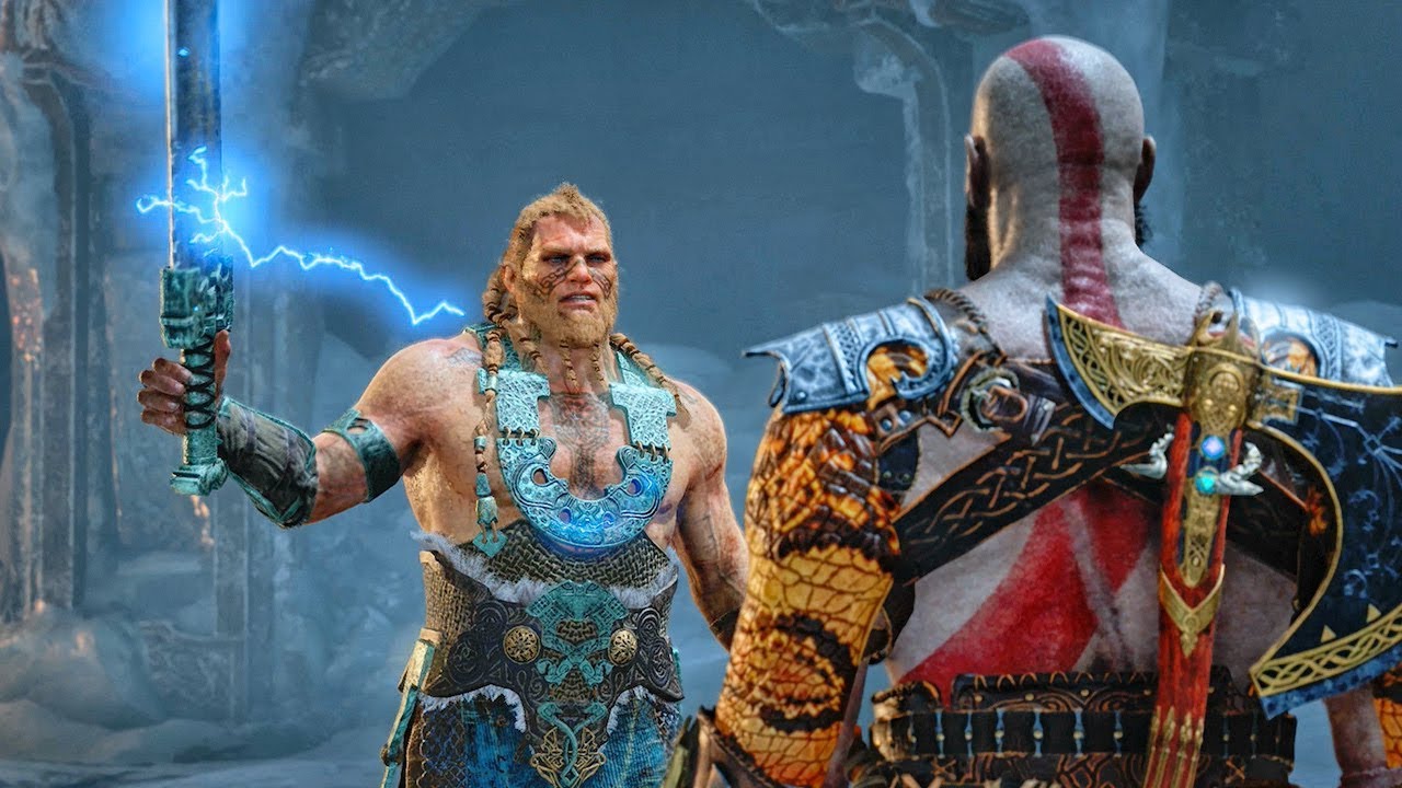 Magni e Kratos in God of War 2018