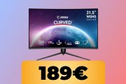 Il monitor curvo MSI WQHD 31,5" è in sconto su Amazon al minimo storico: risparmia fino al 46%