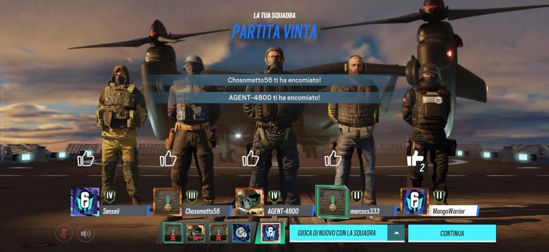 Siamo stati bravi e gli altri si complimentano in Rainbow Six Mobile