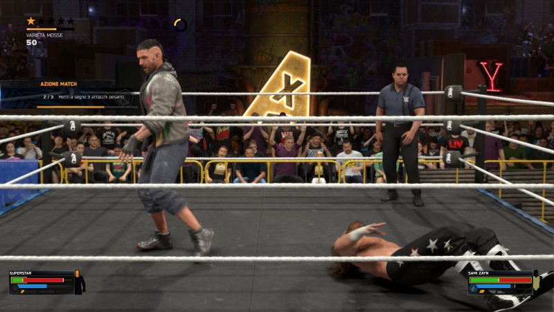 La nostra superstar affronta un incontro nella modalità The Island di WWE 2K26