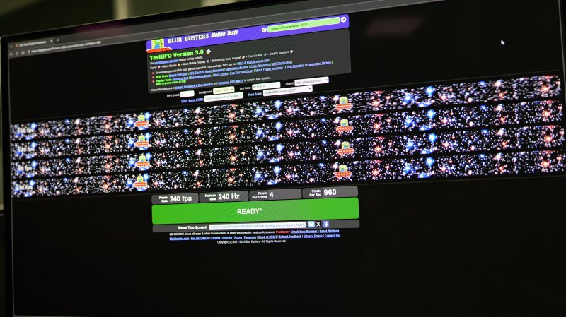 Il solito UFO test per verificare la fluidità delle immagini