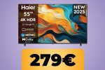 Smart TV Haier 4K da 55' con HDR 10, Dolby Audio e Google Assistant su Amazon è al minimo storico - Notizia