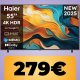 Smart TV Haier 4K da 55" con HDR 10, Dolby Audio e Google Assistant su Amazon è al minimo storico