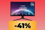 Sei alla ricerca di un nuovo monitor da gaming? Su Amazon l'MSI curvo da 24' è al suo minimo storico - Notizia