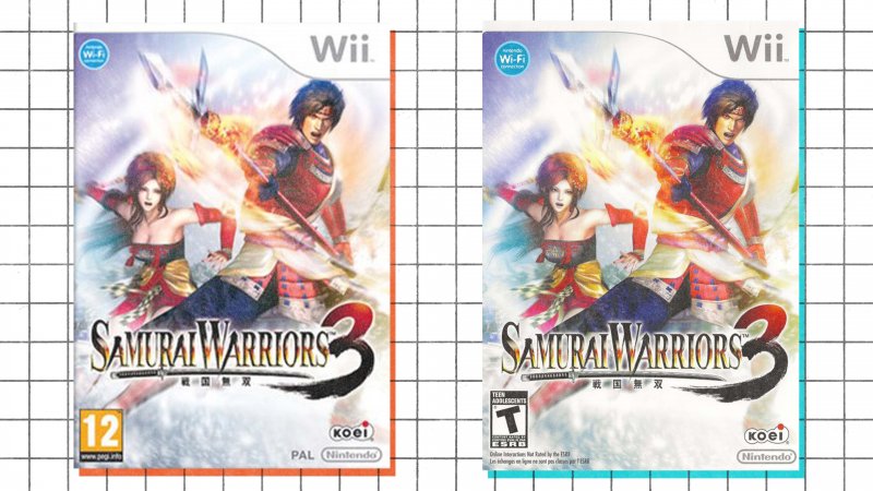 Tra la copertina americana (destra) e internazionale (sinistra) di Samurai Warriors 3 pare di star giocando a 'trova le differenze'