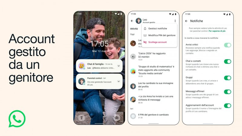 La presentazione di WhatsApp per minori