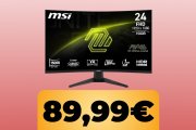 Il monitor curvo MSI da 24", FullHD, refresh rate da 180Hz è in promo su Amazon al minimo storico per la Festa delle Offerte di Primavera