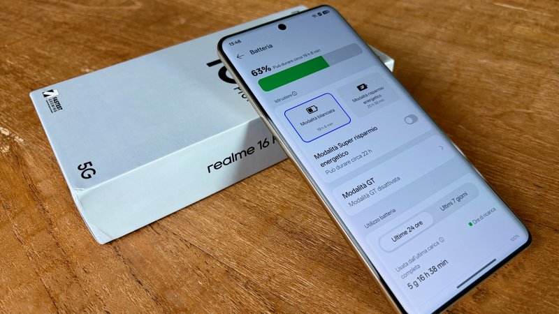 L'autonomia è un altro piatto forte di casa Realme 16 Pro+