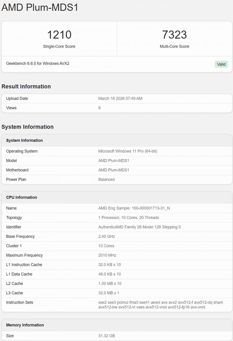 Il test del chip AMD