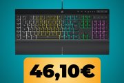 La tastiera da gaming Corsair è in promo su Amazon (quasi) al minimo storico: retroillimunazione RGB, poggiapolsi e design resistente