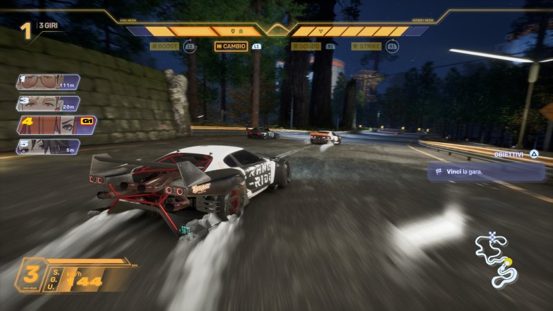 Un tracciato montano da affrontare quasi tutto in derapata in Screamer