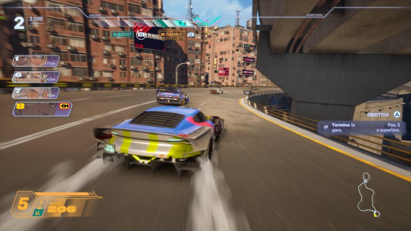 Una vettura in derapata in Screamer