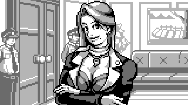 Uno dei personaggi del demake di Phoenix Wright