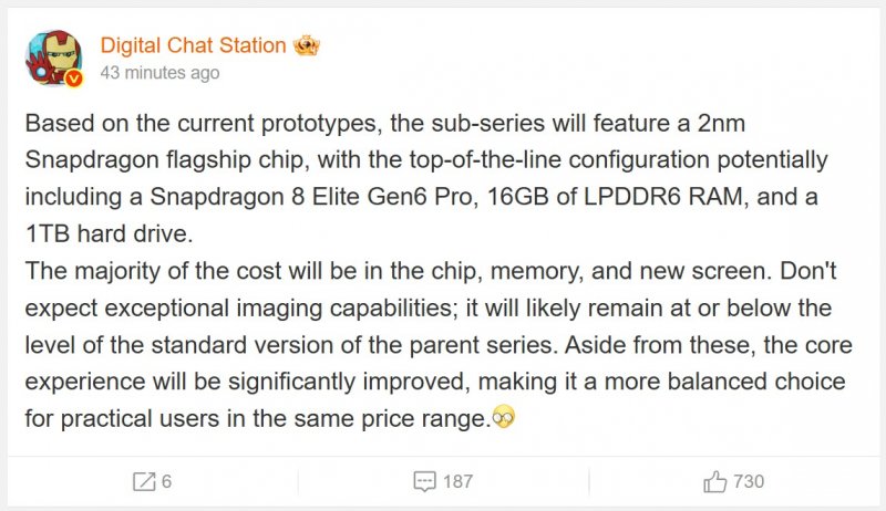 Snapdragon 8 Elite Gen 6 Pro Flagships Being Tested With Compromises In Image Quality