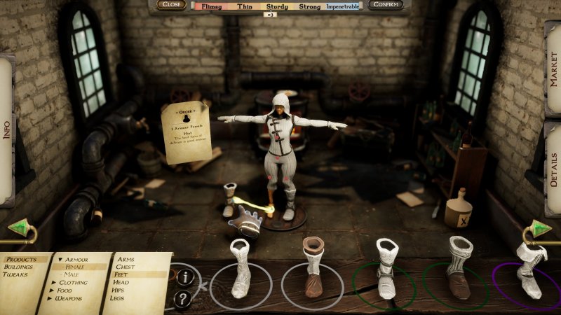 La fase di creazione di armi, equipaggiamento e cibi è parte integrante dell'esperienza di gioco, ma può essere accelerata con dei preset