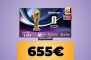 La Smart TV Hisense Mini-LED da 65" con Game Mode Ultra 165 Hz è al minimo storico