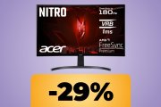 Il monitor da gaming ACER Nitro è in promozione su Amazon: 27", FullHD e refresh rate fino a 180Hz