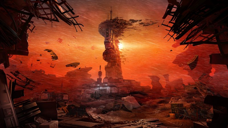 Un elemento dello scenario di Alien Deathstorm