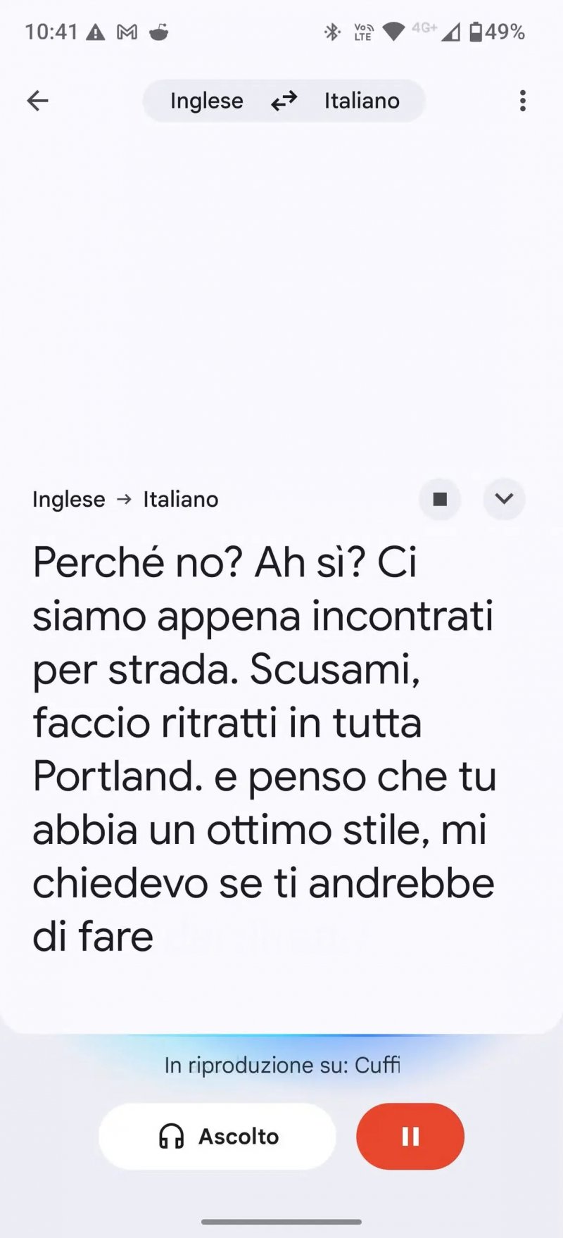 La traduzione dal vivo