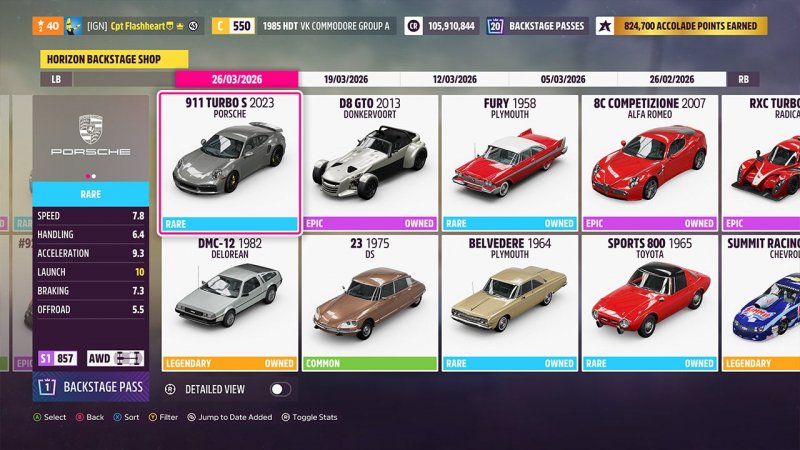 Il negozio in-game di Forza Horizon 5