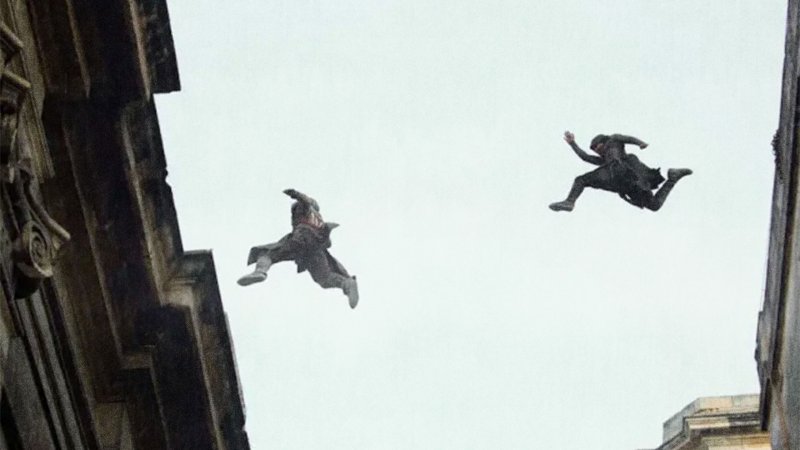 Una delle sequenze di parkour