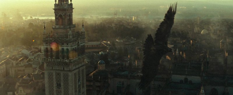 Una delle tante sequenze aeree del film