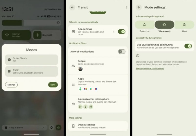 La modalità 'Mezzi Pubblici' (Fonte: Android Authority)