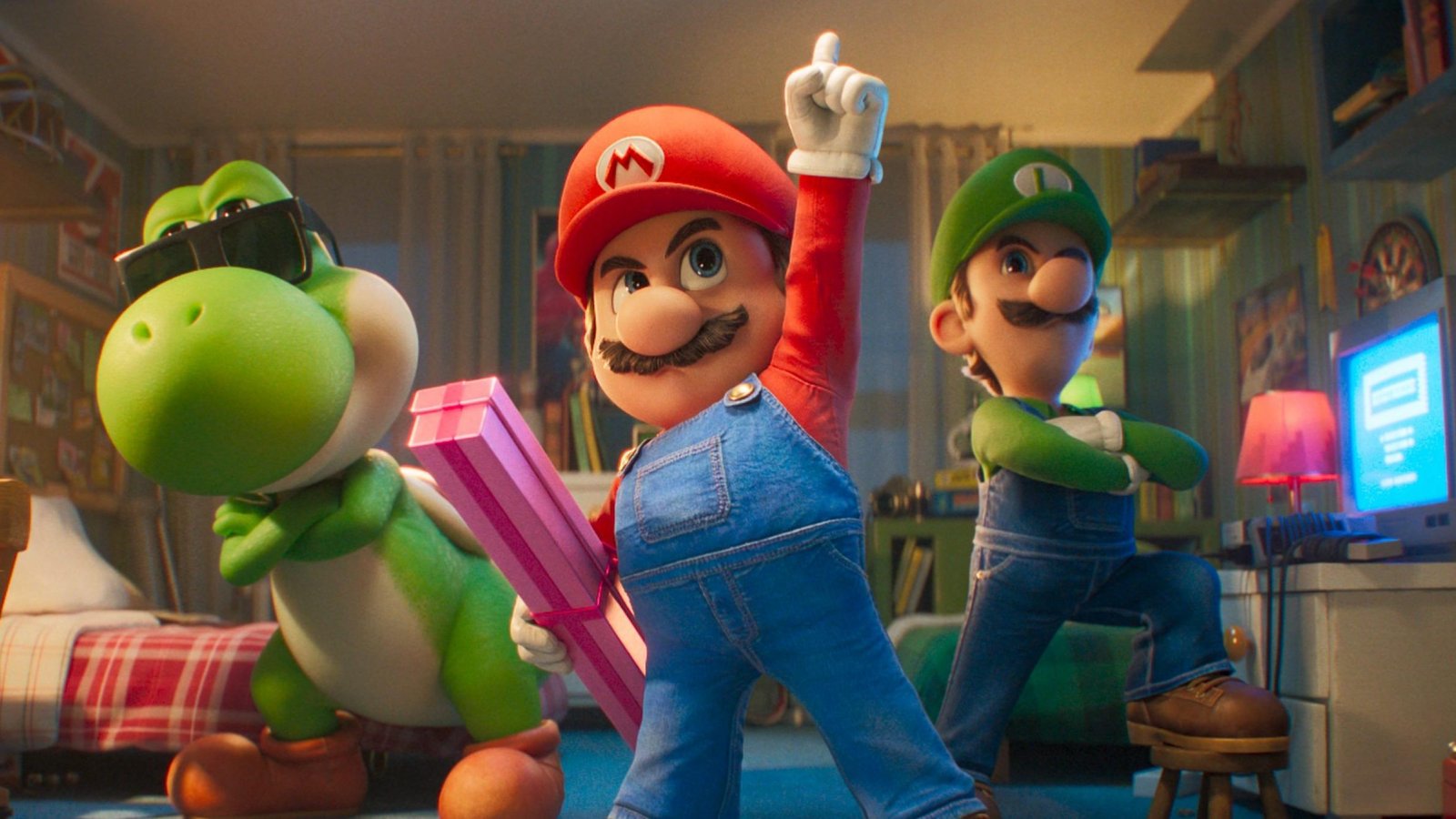 Yoshi, Mario e Luigi in Super Mario Galaxy: il film
