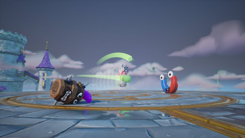 Una scena di combattimento in Prop Sumo