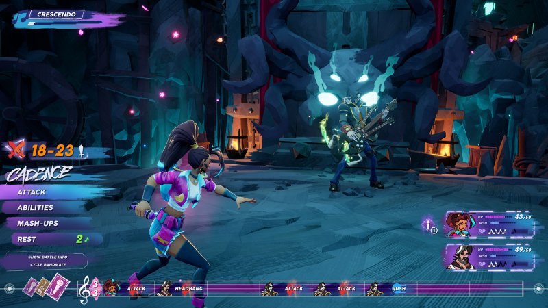 Il sistema di combattimento è originale e strutturato come un brano musicale