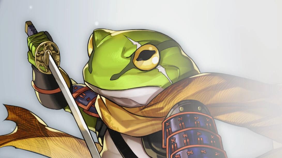 Una rana samurai in Another Eden Begins