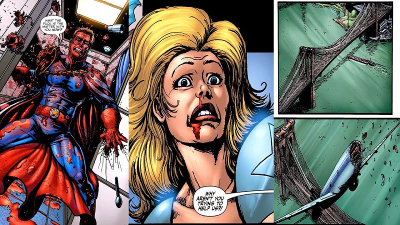 L'incidente aereo nei fumetti è molto diverso