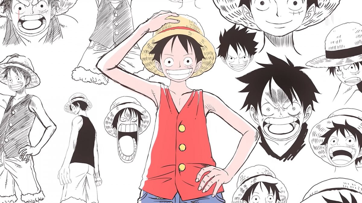 One Piece Maglietta Ufficiale Monkey D. Rufy - 100% Cotone, Nero, Taglia M, Vestibilità Comoda, Stampa Di Qualità