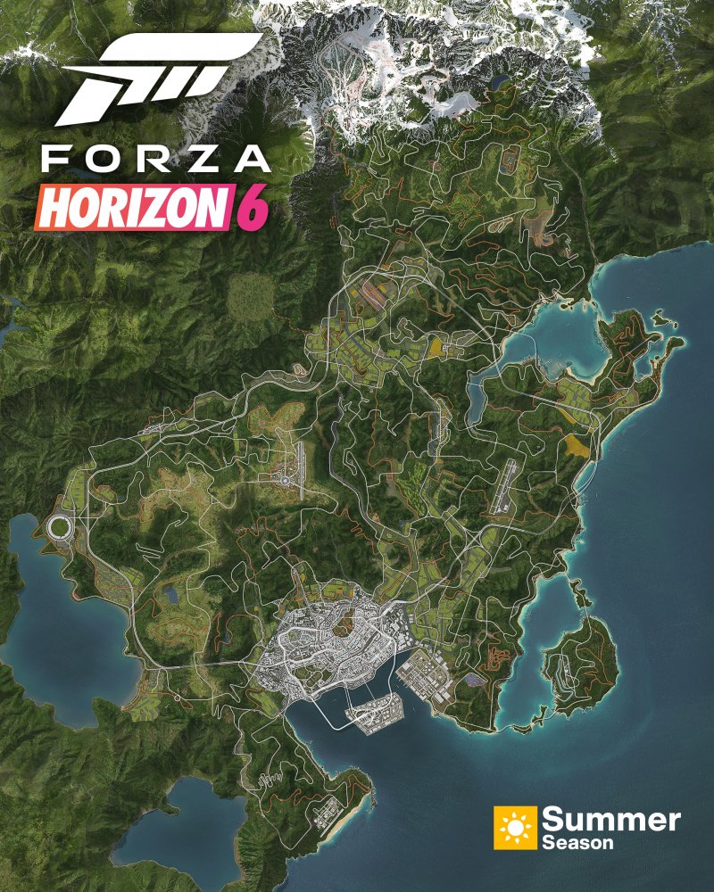 La mappa di Forza Horizon 6