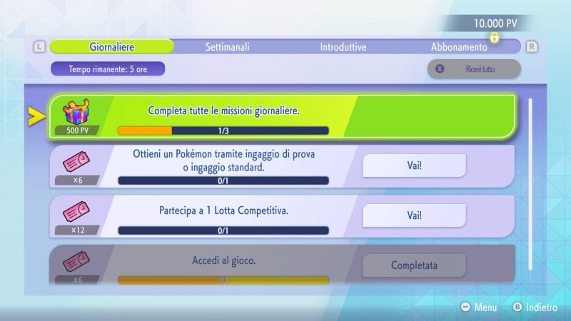Le missioni giornaliere e settimanali offrono un buon quantitativo di PV e Biglietti, ma con l'abbonamento a pagamento se ne ottengono anche di più