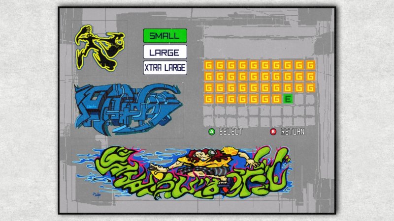 L'editor per creare graffiti in Jet Set Radio