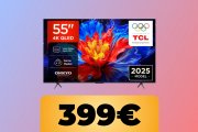 Il televisore TCL QLED 4K da 55" è su Amazon al minimo storico